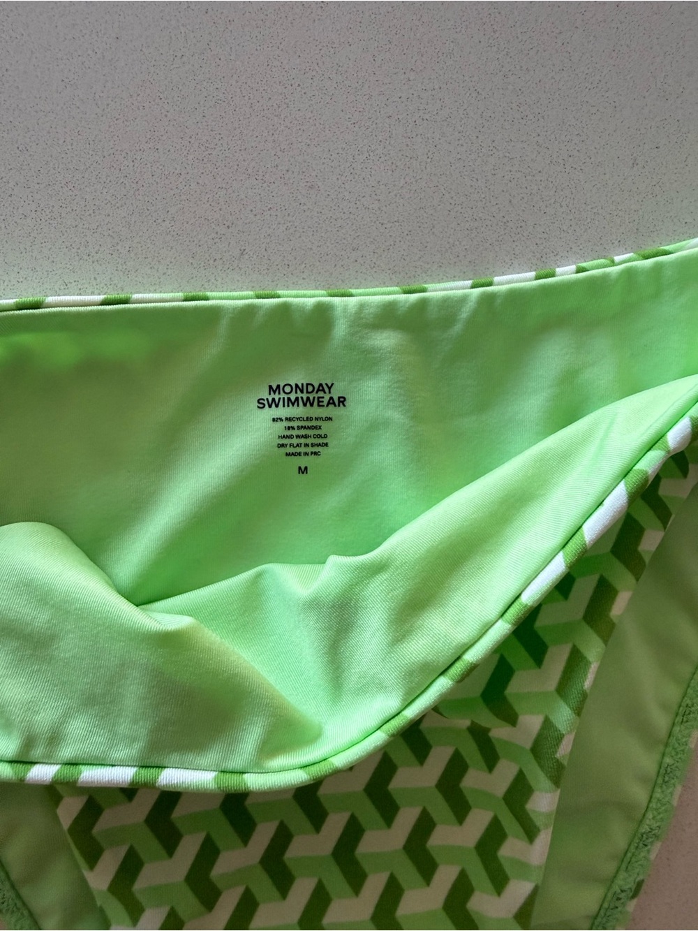 Monday Swimwear Green Geo Bikini Set with Sarong - Picture 6 of 6